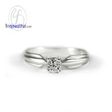 แหวนทองคำขาว แหวนเพชร แหวนแต่งงาน แหวนหมั้น- R1233DWG